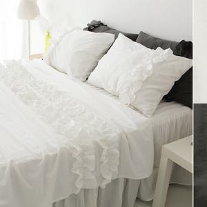 더블프릴 여름이불-차콜.아이보리(싱글 여름이불 단품)