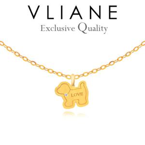 [브리앙] 18K 러브 퍼피 아기 목걸이 (미아방지,돌잔치,돌선물)