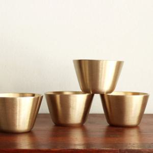 놋담 방짜유기 유기술잔 시원술잔 4P