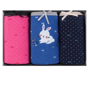 OV 리본래빗 위생 팬티 / 3매입 면스판 여성 여자 속옷 생리