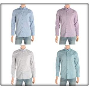 올젠(ZAY2WC1303 BL GN WT VL) 린넨혼방 투톤 베이직 셔츠