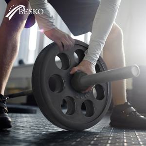 베스코 7홀 중량원판 2.5kg 2개 SET 바벨 헬스 홈짐