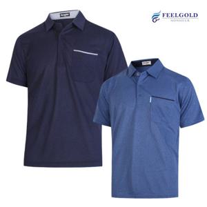 [필골드] 배색 솔리드 반소매 카라티셔츠 7종중택일 PT6601n5825