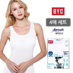 [BYC] 여성 에어로쉬 조끼 런닝 땀냄새방지 여자런닝 4매세트