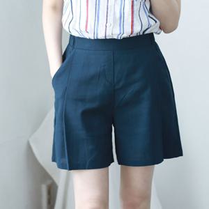 [웬디즈갤러리]4부 핀턱 린넨 반바지 NPT011