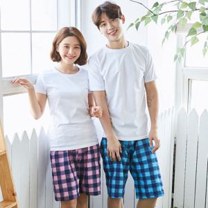 핑코코 540 뉴CP체크 5부바지/파자마/여름잠옷