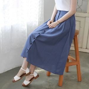 [웬디즈갤러리]A라인 린넨 롱스커트 NSK006