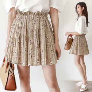 [미씨엘라] 케이트 잔꽃 플리츠 치마 바지