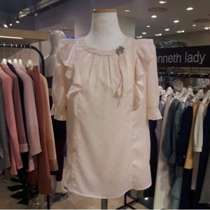 [케네스레이디] 쉬폰 도트 프린트 반팔 블라우스 (EWBLIE0900)