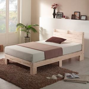 동서가구 라떼 편백나무 통원목 오픈선반헤드 SS 침대+양면매트 DF910010