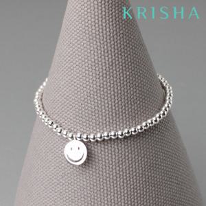 [크리샤]스마일 볼 실버 팔찌_KSB0197