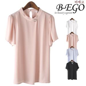 [비에고]C684_은장진주 장식 날개 블라우스