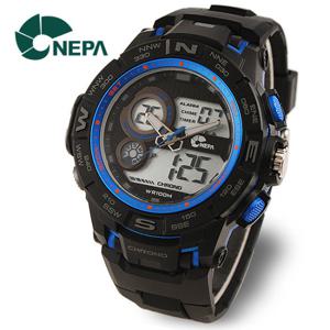 [네파] NEPA 스탑워치 3알람 군인용 스포츠시계 N340-BLUE