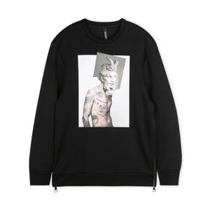 닐바렛 남성 타투 석고상 블랙 맨투맨