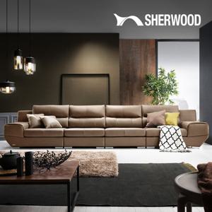 [쉐우드]베르 6인 천연통가죽 소파
