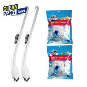 [크린팡] 화장실 욕실 청소 변기클리너 핸들2+리필 24개(2팩)