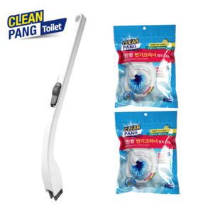 [크린팡] 화장실 욕실 청소 변기클리너 핸들1+리필 24개(2팩)