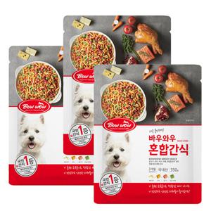 [엔터펫]바우와우 혼합간식(350g) x 3개세트