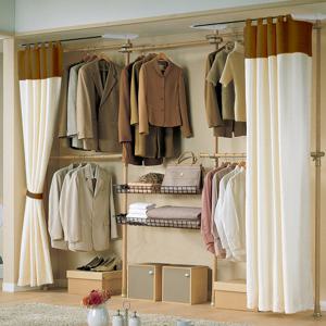 가화 우드 5단 수납바구니형 커튼행거(WSLB4502DC)