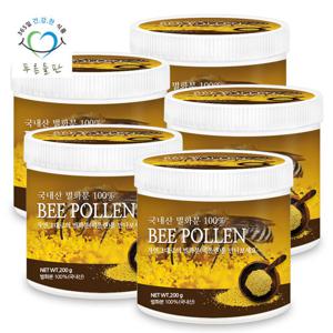 푸른들판 국내산 벌화분 먹는 꿀벌 꽃가루 화분 비폴렌 200gx5통