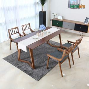 케미에르 켈라인 4인 원목식탁SET(의자형) KHD-492