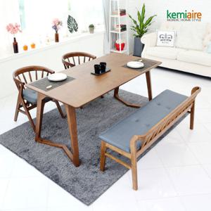 케미에르 세인트 4인 원목식탁SET(벤치형) KHD-489B
