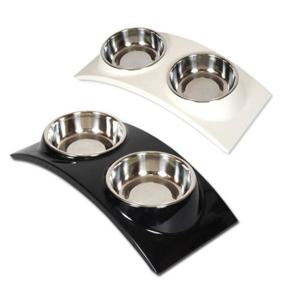 수퍼펫 레인보우 식탁 S  화이트 블랙 2구식기