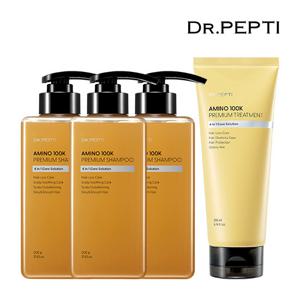 닥터펩티 아미노100K 샴푸 3개+트리트먼트 1개 (용기 리뉴얼)