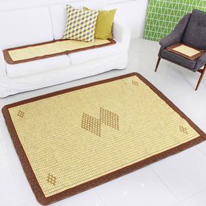 [갤러리데코]대나무 자리 보더형 거실 마작자리 170x230cm