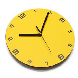 아미공 예쁜컬러 붙이는벽시계 넘버베이직 옐로우
