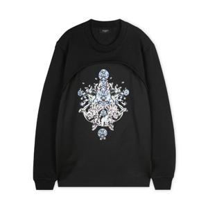 지방시 남성 주얼리 프린트 블랙 맨투맨 7315 651 001