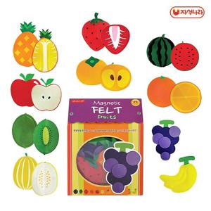 [자석나라] 펠트자석 (과일 10p) 자석놀이/벨크로 장난감/헝겊책
