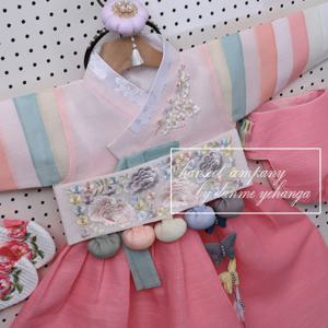 1624.S 어서와 핑크 추석여아한복