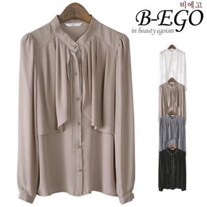 [비에고]C708_은장 라인 블라우스