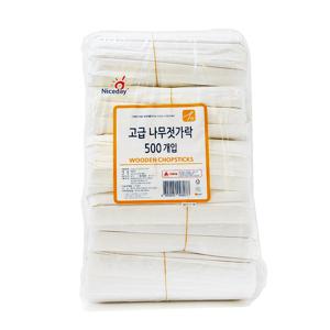 나이스데이 대용량나무젓가락(고급)500Px6개