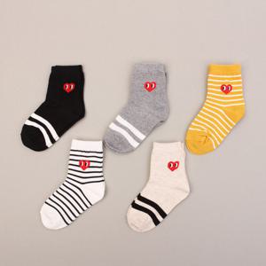 [키즈노리]  하트링글  아동양말 5족/어린이/학생/유아/선물