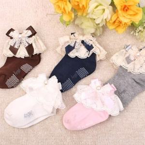 [키즈노리] 진주 유아동 레이스양말