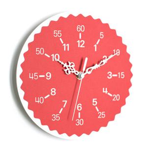 아미공 분표시 교육용벽시계 에듀플라워 레드