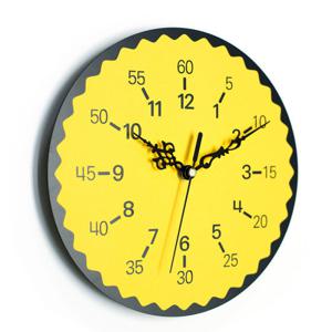 아미공 분표시 교육용벽시계 에듀플라워 옐로우