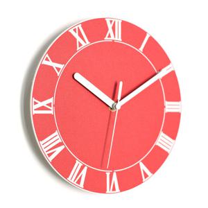 아미공 카인테리어 붙이는벽시계 로만빅 레드