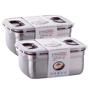 스텐락 클래식 핸디 김치통 5호 9000ml 2개세트