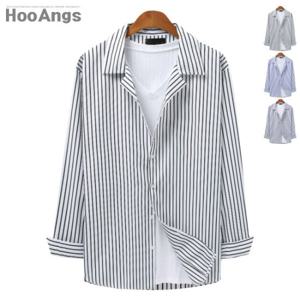 [후앙스] 오버핏 스트라이프 파자마 셔츠 OSST1018