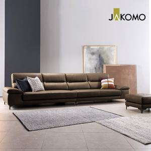 [자코모] 노바 6인 천연면피 소가죽 소파+스툴