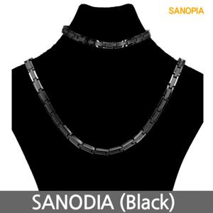 사노피아 게르마늄 티타늄 자석목걸이팔찌 세트 사노디아 (블랙)