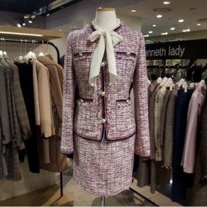 [케네스레이디] 여성스러운 핑크빛 트위드 자켓 (ERJKIJ1300)