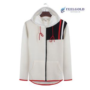 [필골드] 네오플랜 가슴배색 후드집업 티셔츠 MD956