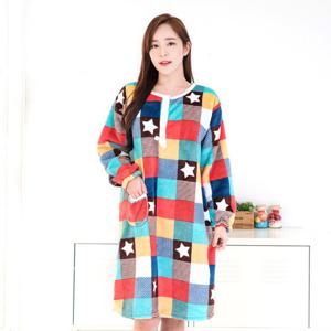 이라인 큐브파티 수면잠옷(인조밍크) 원피스