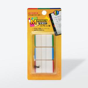 [엠플래그] 인덱스탭3색 지그재그 38*25mm 12매*3색(MI-GBR-L)