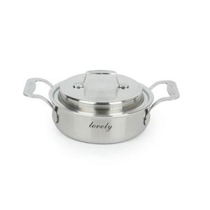 키친아트 러블리 통3중 인덕션 스텐냄비 전골18cm