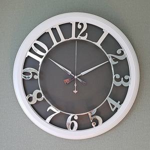 넘버링 우드벽시계 (화이트)